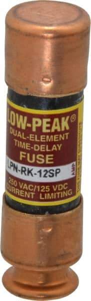 Cooper Bussmann - 125 VDC, 250 VAC, 12 Amp, Time Delay General Purpose Fuse - Fuse Holder Mount, 50.8mm OAL, 100 at DC, 300 at AC (RMS) kA Rating, 9/16" Diam - Makers Industrial Supply