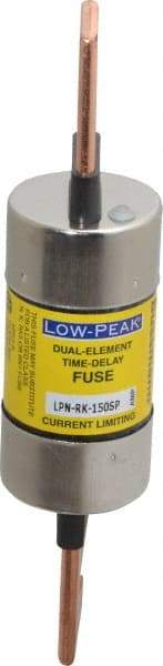 Cooper Bussmann - 250 VAC/VDC, 150 Amp, Time Delay General Purpose Fuse - Bolt-on Mount, 7-1/8" OAL, 100 at DC, 300 at AC (RMS) kA Rating, 1-9/16" Diam - Makers Industrial Supply