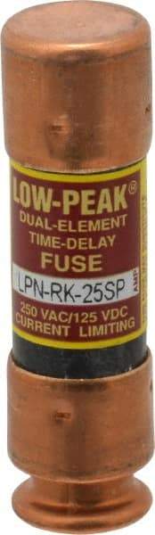 Cooper Bussmann - 125 VDC, 250 VAC, 25 Amp, Time Delay General Purpose Fuse - Bolt-on Mount, 50.8mm OAL, 100 at DC, 300 at AC (RMS) kA Rating, 9/16" Diam - Makers Industrial Supply