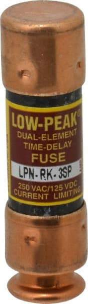 Cooper Bussmann - 125 VDC, 250 VAC, 3 Amp, Time Delay General Purpose Fuse - Fuse Holder Mount, 50.8mm OAL, 100 at DC, 300 at AC (RMS) kA Rating, 9/16" Diam - Makers Industrial Supply