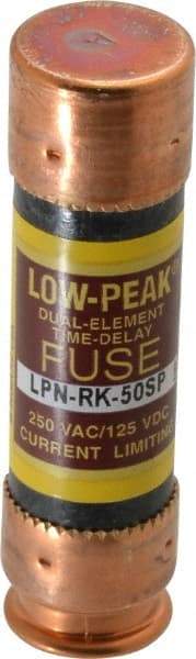 Cooper Bussmann - 125 VDC, 250 VAC, 50 Amp, Time Delay General Purpose Fuse - Fuse Holder Mount, 76.2mm OAL, 100 at DC, 300 at AC (RMS) kA Rating, 13/16" Diam - Makers Industrial Supply