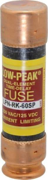 Cooper Bussmann - 125 VDC, 250 VAC, 60 Amp, Time Delay General Purpose Fuse - Fuse Holder Mount, 76.2mm OAL, 100 at DC, 300 at AC (RMS) kA Rating, 13/16" Diam - Makers Industrial Supply