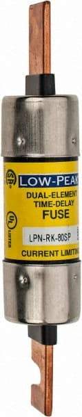 Cooper Bussmann - 250 VAC/VDC, 80 Amp, Time Delay General Purpose Fuse - Bolt-on Mount, 5-7/8" OAL, 100 at DC, 300 at AC (RMS) kA Rating, 1-1/16" Diam - Makers Industrial Supply