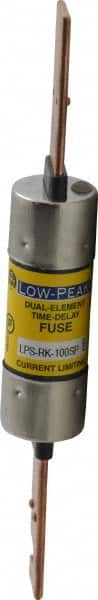 Cooper Bussmann - 300 VDC, 600 VAC, 100 Amp, Time Delay General Purpose Fuse - Bolt-on Mount, 7-7/8" OAL, 100 at DC, 300 at AC (RMS) kA Rating, 1-5/16" Diam - Makers Industrial Supply