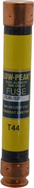 Cooper Bussmann - 300 VDC, 600 VAC, 15 Amp, Time Delay General Purpose Fuse - Fuse Holder Mount, 127mm OAL, 100 at DC, 300 at AC (RMS) kA Rating, 13/16" Diam - Makers Industrial Supply