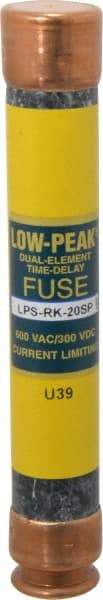 Cooper Bussmann - 300 VDC, 600 VAC, 20 Amp, Time Delay General Purpose Fuse - Fuse Holder Mount, 127mm OAL, 100 at DC, 300 at AC (RMS) kA Rating, 13/16" Diam - Makers Industrial Supply