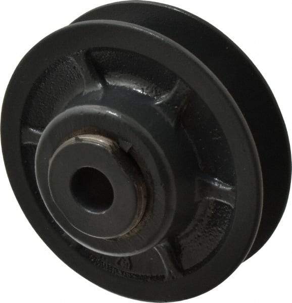 Browning - 1/2" Inside Diam x 3.15" Outside Diam, 1 Groove, Variable Pitched Sheave - Belt Sections 3L, 4L, A, 5L & B, 1-7/8" Sheave Thickness, 21/32 to 1" Face Width - Makers Industrial Supply