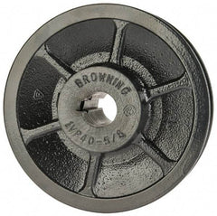 Browning - 5/8" Inside Diam x 3-3/4" Outside Diam, 1 Groove, Variable Pitched Sheave - Belt Sections 3L, 4L, A, 5L & B, 1-7/8" Sheave Thickness, 21/32 to 1-1/32" Face Width - Makers Industrial Supply