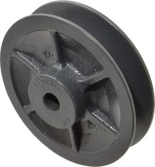 Browning - 1/2" Inside Diam x 4.15" Outside Diam, 1 Groove, Variable Pitched Sheave - Belt Sections 3L, 4L, A, 5L & B, 1-7/8" Sheave Thickness, 21/32 to 1-1/32" Face Width - Makers Industrial Supply