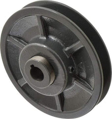 Browning - 5/8" Inside Diam x 4-3/4" Outside Diam, 1 Groove, Variable Pitched Sheave - Belt Sections 3L, 4L, A, 5L & B, 1-15/16" Sheave Thickness, 11/16 to 1-1/16" Face Width - Makers Industrial Supply