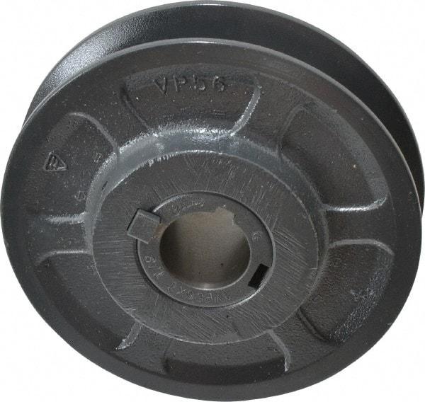 Browning - 1-1/8" Inside Diam x 5.35" Outside Diam, 1 Groove, Variable Pitched Sheave - Belt Sections 3L, 4L, A, 5L & B, 1-7/8" Sheave Thickness, 3/4 to 1-1/8" Face Width - Makers Industrial Supply