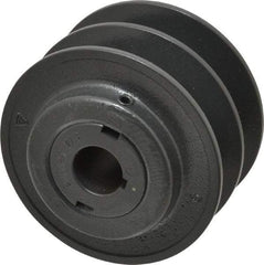 Browning - 7/8" Inside Diam x 3.95" Outside Diam, 2 Groove, Variable Pitched Sheave - Belt Sections 3L, 4L, A, 5L & B, 3" Sheave Thickness, 1-3/8 to 2" Face Width - Makers Industrial Supply