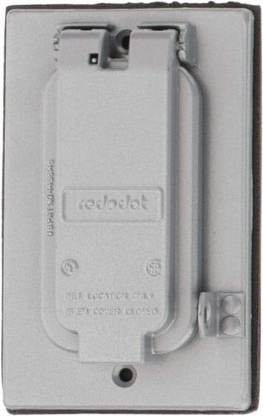 Thomas & Betts - Electrical Outlet Box Aluminum GFCI Receptacle Cover - Includes Gasket & Screw - Makers Industrial Supply