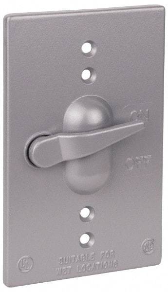 Thomas & Betts - Electrical Outlet Box Aluminum Switch Cover - Includes Gasket & Screw - Makers Industrial Supply