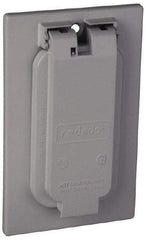 Thomas & Betts - Electrical Outlet Box Aluminum GFCI Receptacle Cover - Includes Gasket & Screw - Makers Industrial Supply