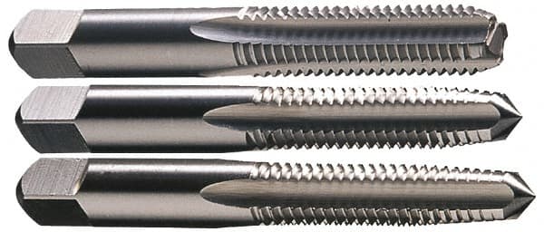 Hertel - 5/16-24 UNF, 4 Flute, Bottoming, Plug & Taper, Bright Finish, High Speed Steel Tap Set - 2-23/32" OAL, 2B/3B Class of Fit - Makers Industrial Supply