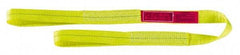 Lift-All - 18' Long x 1" Wide, 3,200 Lb Vertical Capacity, 2 Ply, Polyester Web Sling - 2,500 Lb Choker Capacity, Yellow - Makers Industrial Supply