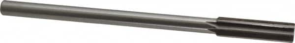 Interstate - 9/16" High Speed Steel Chucking Reamer - Straight Flute, 0.4355" Straight Shank, 2" Flute Length, 8" OAL - Makers Industrial Supply