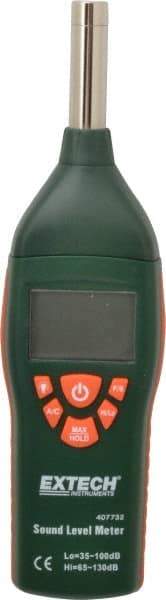 Extech - A and C Frequency Weight, LCD Display Sound Meter - 65 to 130 Decibels - Makers Industrial Supply