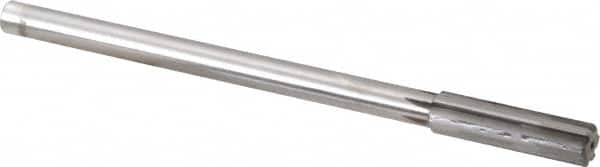 Made in USA - 0.534" Carbide-Tipped 6 Flute Chucking Reamer - Straight Flute, 7/16" Straight Shank, 2" Flute Length, 8" OAL - Makers Industrial Supply