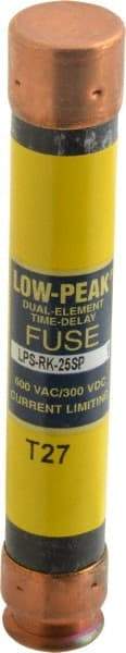 Cooper Bussmann - 300 VDC, 600 VAC, 25 Amp, Time Delay General Purpose Fuse - Bolt-on Mount, 127mm OAL, 100 at DC, 300 at AC (RMS) kA Rating, 13/16" Diam - Makers Industrial Supply