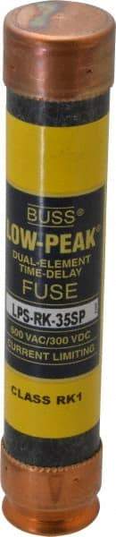 Cooper Bussmann - 300 VDC, 600 VAC, 35 Amp, Time Delay General Purpose Fuse - Fuse Holder Mount, 5-1/2" OAL, 100 at DC, 300 at AC (RMS) kA Rating, 1-1/16" Diam - Makers Industrial Supply