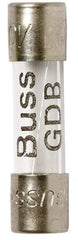 Cooper Bussmann - 250 VAC, 32 VDC, 0.125 Amp, Fast-Acting Miniature Glass Fuse - 20mm OAL, 5mm Diam - Makers Industrial Supply