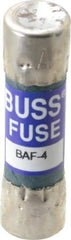 Cooper Bussmann - 250 VAC, 4 Amp, Fast-Acting General Purpose Fuse - Fuse Holder Mount, 1-1/2" OAL, 10 at 125 V kA Rating, 13/32" Diam - Makers Industrial Supply