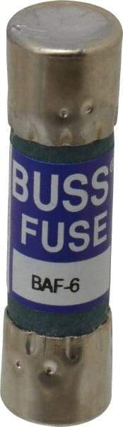 Cooper Bussmann - 250 VAC, 6 Amp, Fast-Acting General Purpose Fuse - Fuse Holder Mount, 1-1/2" OAL, 10 at 125 V kA Rating, 13/32" Diam - Makers Industrial Supply