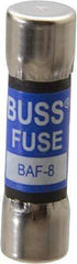 Cooper Bussmann - 250 VAC, 8 Amp, Fast-Acting General Purpose Fuse - Fuse Holder Mount, 1-1/2" OAL, 10 at 125 V kA Rating, 13/32" Diam - Makers Industrial Supply