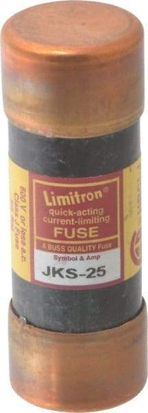 Cooper Bussmann - 600 VAC, 25 Amp, Fast-Acting General Purpose Fuse - Fuse Holder Mount, 2-1/4" OAL, 200 (RMS) kA Rating, 13/16" Diam - Makers Industrial Supply