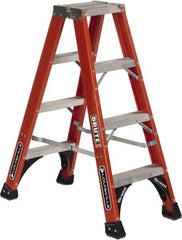 Louisville - 15 Steps, 16' High, Type IAA Rating, Fiberglass Step Ladder - Makers Industrial Supply