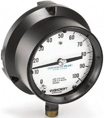 Ashcroft - 6" Dial, 1/2 Thread, 30-0-30 Scale Range, Pressure Gauge - Lower Connection Mount, Accurate to 0.5% of Scale - Makers Industrial Supply