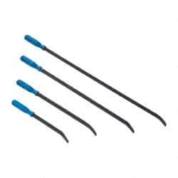 Value Collection - 4 Piece Pry Bar Set - Includes 12, 17, 25 & 31" Lengths - Makers Industrial Supply