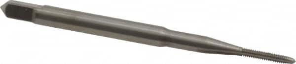 Made in USA - #0-80 UNF 2B 2 Flute Bright Finish Solid Carbide Straight Flute Standard Hand Tap - Plug, Right Hand Thread, 1-5/8" OAL, 5/16" Thread Length, H2 Limit, Oversize - Makers Industrial Supply