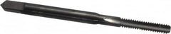 Made in USA - #4-40 UNC 2B/3B 2 Flute Bright Finish Solid Carbide Straight Flute Standard Hand Tap - Bottoming, Right Hand Thread, 1-7/8" OAL, 9/16" Thread Length, H2 Limit, Oversize - Makers Industrial Supply