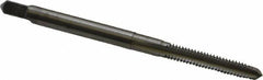 Made in USA - #5-40 UNC 2B/3B 3 Flute Bright Finish Solid Carbide Straight Flute Standard Hand Tap - Plug, Right Hand Thread, 1-15/16" OAL, 5/8" Thread Length, H2 Limit, Oversize - Exact Industrial Supply