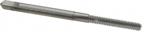 Made in USA - #5-40 UNC 2B/3B 3 Flute Bright Finish Solid Carbide Straight Flute Standard Hand Tap - Bottoming, Right Hand Thread, 1-15/16" OAL, 5/8" Thread Length, H2 Limit, Oversize - Exact Industrial Supply