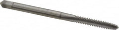 Made in USA - #6-32 UNC 2B 3 Flute Bright Finish Solid Carbide Straight Flute Standard Hand Tap - Plug, Right Hand Thread, 2" OAL, 11/16" Thread Length, H3 Limit, Oversize - Exact Industrial Supply