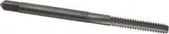 Made in USA - #6-32 UNC 2B 3 Flute Bright Finish Solid Carbide Straight Flute Standard Hand Tap - Bottoming, Right Hand Thread, 2" OAL, 11/16" Thread Length, H3 Limit, Oversize - Exact Industrial Supply