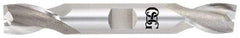 OSG - 7/8", 1-9/16" LOC, 7/8" Shank Diam, 5-1/2" OAL, 2 Flute, Cobalt Square End Mill - Double End, Uncoated, Spiral Flute, 30° Helix, Centercutting, Right Hand Cut, Right Hand Flute, Series 522 - Makers Industrial Supply