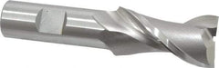 OSG - 1", 1-7/8" LOC, 3/4" Shank Diam, 4-1/8" OAL, 2 Flute, Cobalt Square End Mill - Single End, Uncoated, Spiral Flute, 45° Helix, Centercutting, Right Hand Cut, Right Hand Flute, Series 530 - Makers Industrial Supply