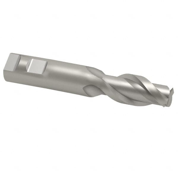 OSG - 1", 2" LOC, 1" Shank Diam, 4-1/2" OAL, 2 Flute, Cobalt Square End Mill - Single End, Uncoated, Spiral Flute, 45° Helix, Centercutting, Right Hand Cut, Right Hand Flute, Series 530 - Makers Industrial Supply