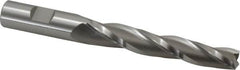 OSG - 1° Taper Angle per Side, 1/2" Small End Diam, 3-1/4" LOC, Cobalt 3 Flute Tapered Square End Mill - 5-3/8" OAL, 5/8" Shank Diam, Spiral Flute, 25° Helix - Makers Industrial Supply