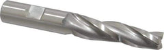 OSG - 2° Taper Angle per Side, 1/2" Small End Diam, 2-1/4" LOC, Cobalt 3 Flute Tapered Square End Mill - 4-3/8" OAL, 5/8" Shank Diam, Spiral Flute, 25° Helix - Makers Industrial Supply