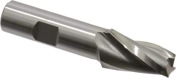 OSG - 7° Taper Angle per Side, 1/2" Small End Diam, 1-1/4" LOC, Cobalt 3 Flute Tapered Square End Mill - 3-3/8" OAL, 5/8" Shank Diam, Spiral Flute, 25° Helix - Makers Industrial Supply