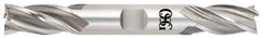 OSG - 13/16", 1-7/8" LOC, 7/8" Shank Diam, 6-1/8" OAL, 4 Flute, Cobalt Square End Mill - Double End, Uncoated, Spiral Flute, 30° Helix, Right Hand Cut, Right Hand Flute, Series 542 - Makers Industrial Supply