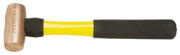 American Hammer - 2 Lb Head Nonsparking Mallet - 12" OAL, 11" Long Fiberglass Handle - Makers Industrial Supply