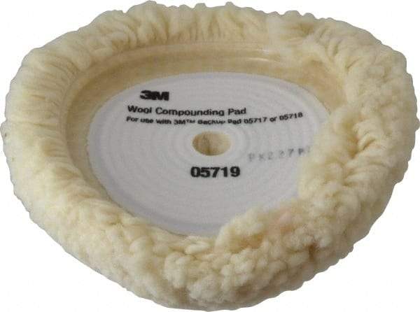 3M - 9" Diam Wool Bonnet Pad - Wool - Makers Industrial Supply