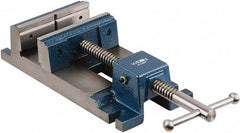 Wilton - 4-3/4" Jaw Opening Capacity x 1-1/2" Throat Depth, Horizontal Drill Press Vise - 4-1/2" Wide x 1-1/2" High Jaw, Stationary Base, Rapid Action, Steel - Makers Industrial Supply